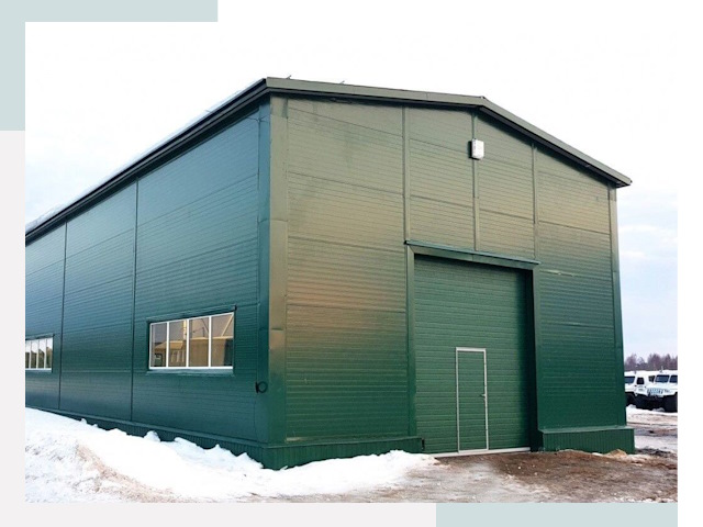 Двускатные ангары в Соли-Илецке