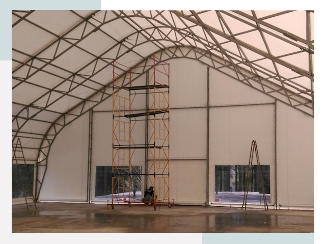 Шатровые ангары в Соли-Илецке