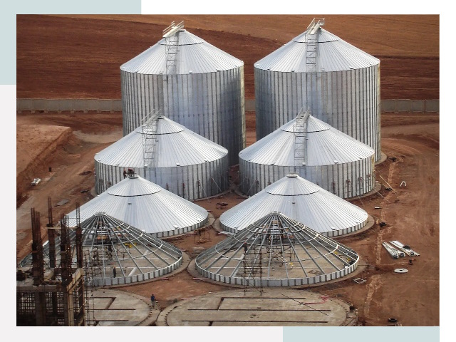 Строительство зерновых силосов в Соли-Илецке