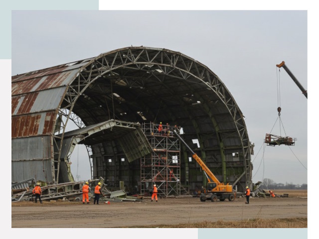 Демонтаж ангаров в Соли-Илецке