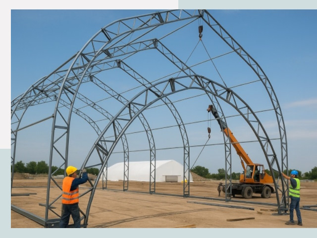 Монтаж ангаров в Соли-Илецке от 625 руб. - Надежно и быстро